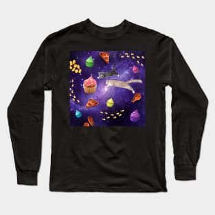 Cats N' Cupcakes in Space Long Sleeve T-Shirt